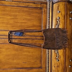 Suede Fringe Crossbody